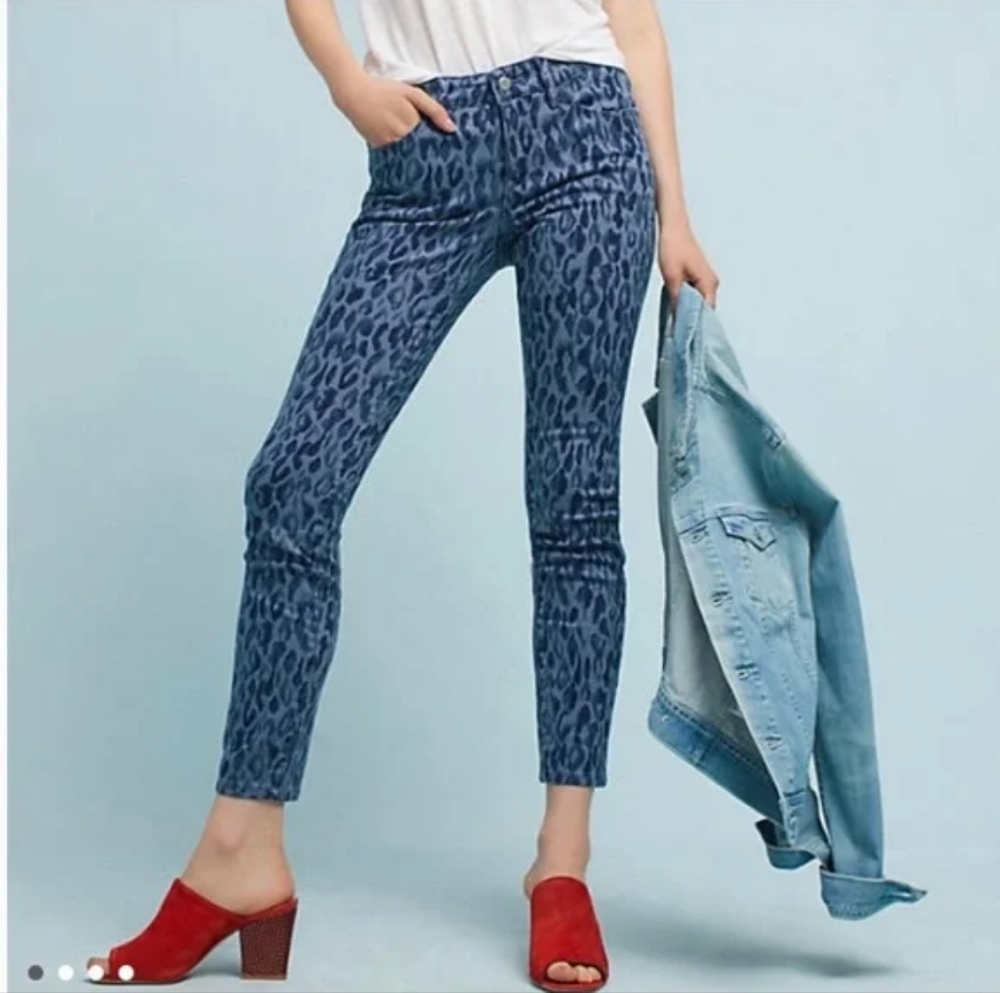 Pilcro and the Letterpress Anthropologie Animal‎ Print Denim